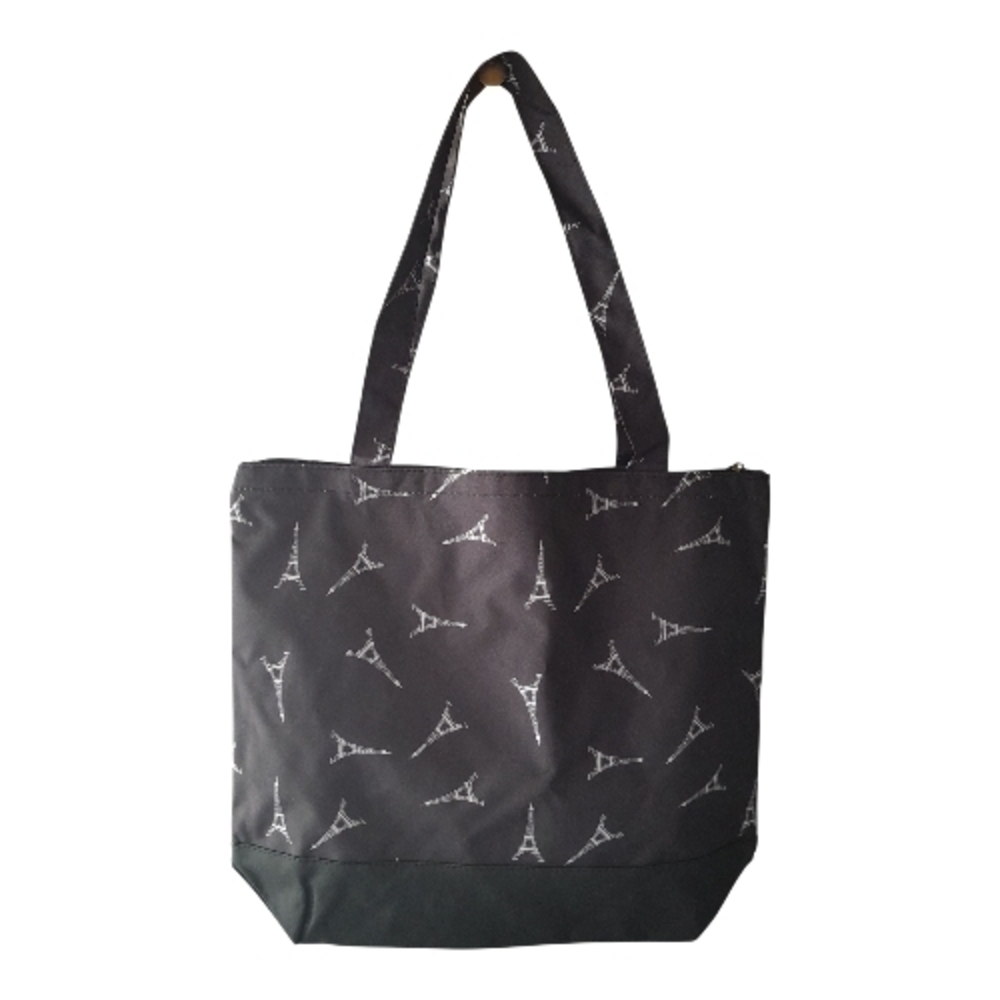 Betty Boop Black Tote Bag with Eiffel Tower Design - Picture 4 of 8